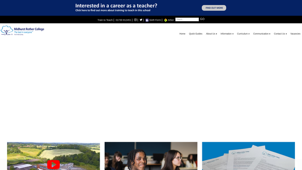 Screenshot of the Mrc Parents website