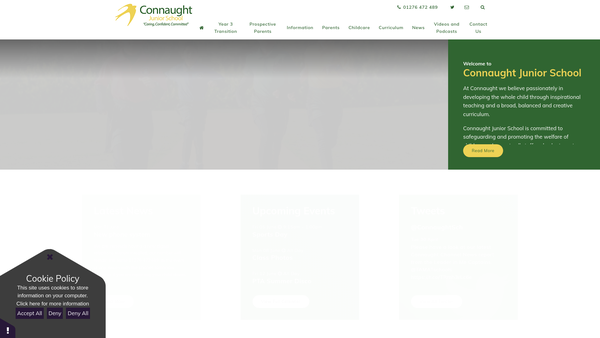 Screenshot of the The PTA Of Connaught Junior School website