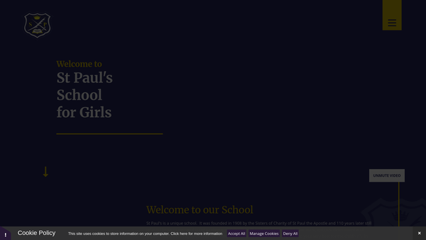 Screenshot of the St. Paul's School Fund Trust website