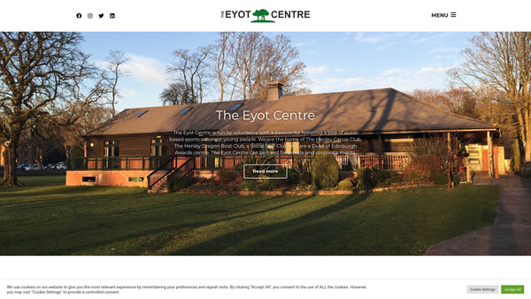 Screenshot of the The Eyot Centre website