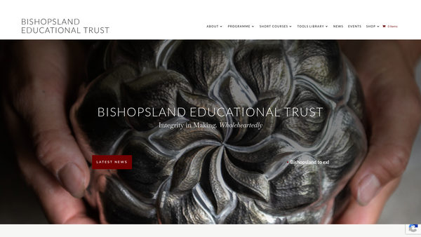 Screenshot of the Bishopsland Educational Trust website