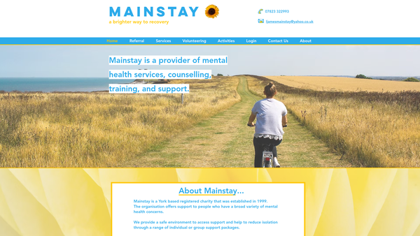 Screenshot of the Mainstay website