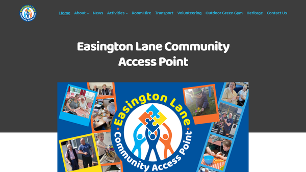 Screenshot of the Easington Lane Community Access Point website