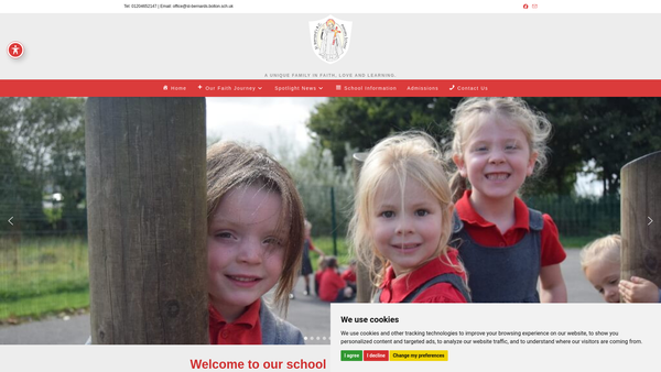 Screenshot of the St Bernards Pfa Committee website