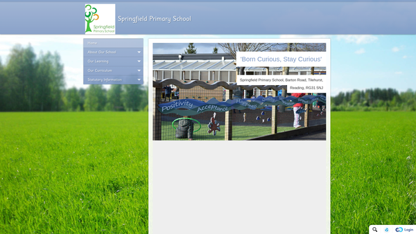 Screenshot of the Springfield Primary PTFA website