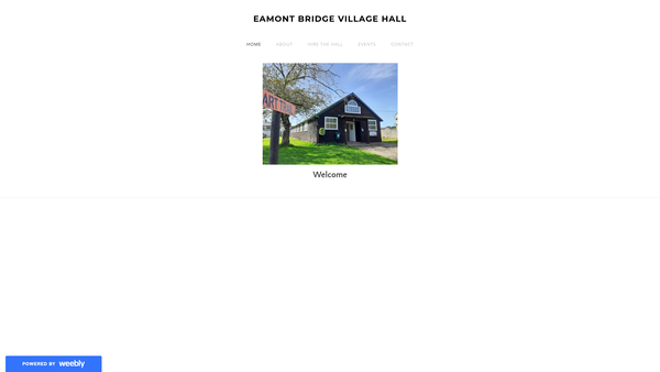 Screenshot of the Eamont Bridge Village Hall website