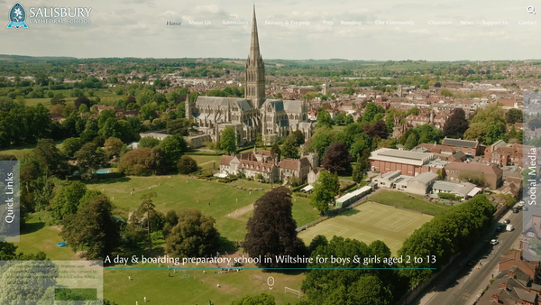 Screenshot of the Salisbury Cathedral School Limited website