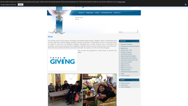 Screenshot of the Bulgarian Aid website