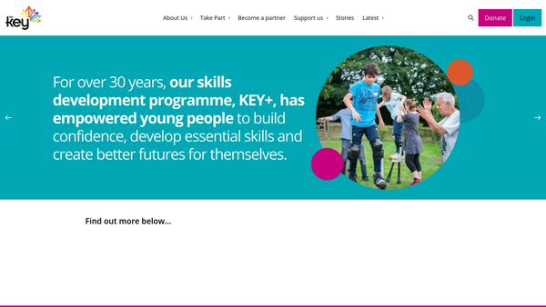 Screenshot of the Keyfund Federation Limited website