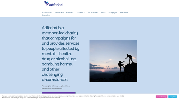 Screenshot of the Hafal website