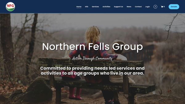 Screenshot of the Northern Fells Rural Community Development Group website