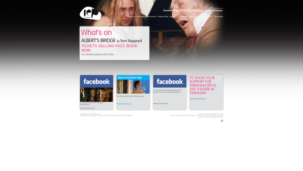 Screenshot of the Farnham Rep Ltd website