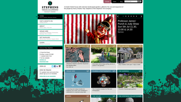 Screenshot of the Avenue House Estate Trust website