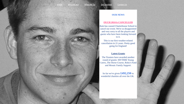 Screenshot of the The Alex Roberts-Miller Foundation website
