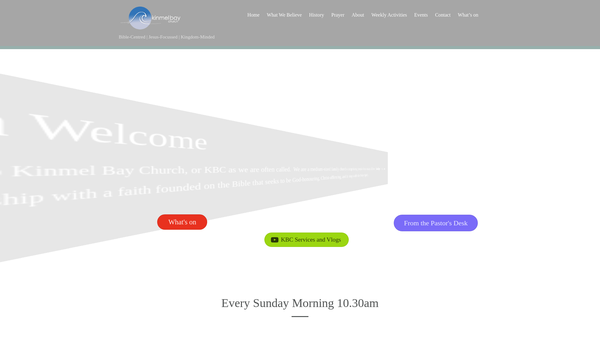 Screenshot of the Kinmel Bay Church website