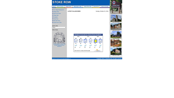 Screenshot of the Stoke Row Sports And Leisure Club Limited website
