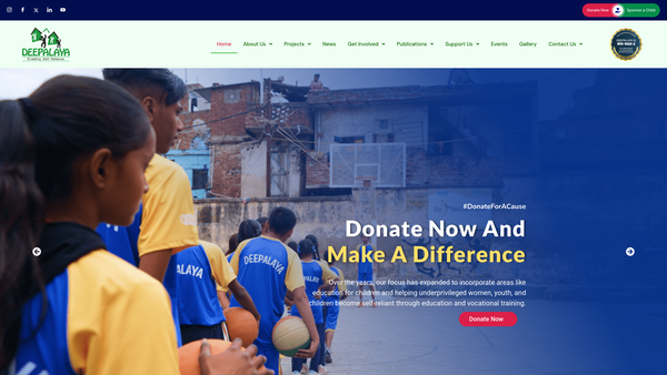 Screenshot of the The Friends Of Deepalaya website