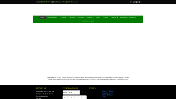 Screenshot of the Bolton Scout Trust website