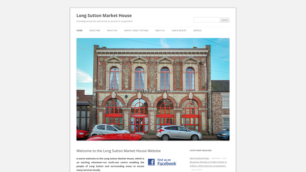Screenshot of the Long Sutton Market House Trust Ltd website