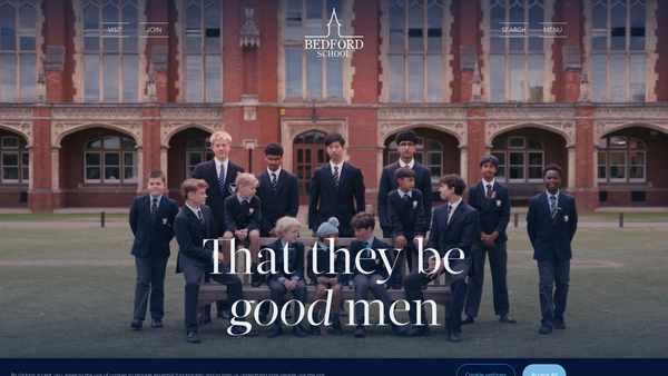 Screenshot of the Bedford School Foundation Trust website