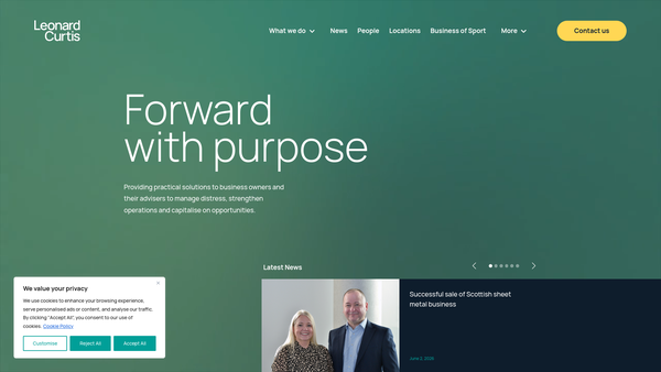 Screenshot of the Stockport Sports Trust website
