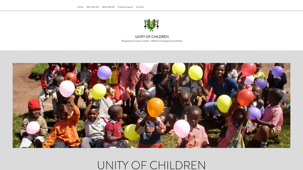Screenshot of the Unity Of Children website
