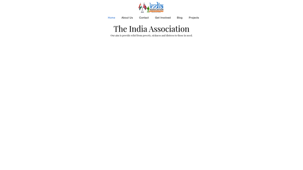Screenshot of the India Association website
