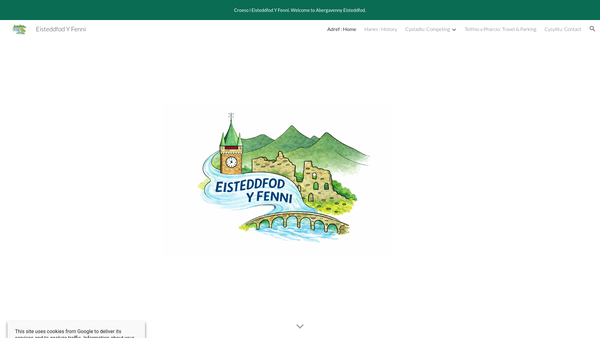Screenshot of the Eisteddfod Y Fenni website