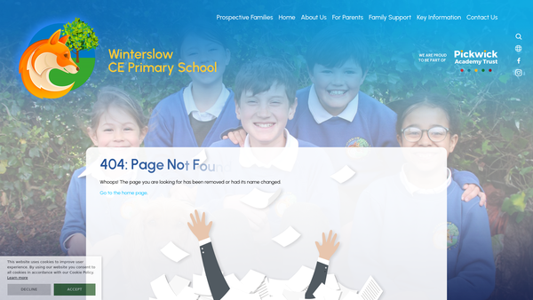 Screenshot of the Friends Of Winterslow School website