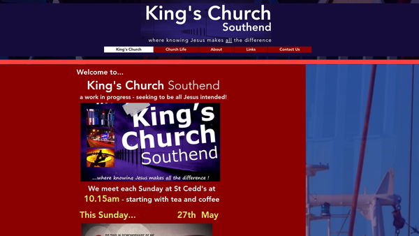 Screenshot of the Kingsleigh Christian Fellowship website