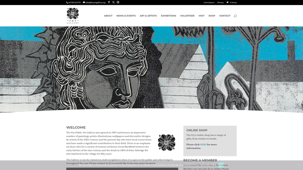 Screenshot of the North West Essex Collection Trust website