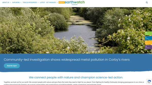 Screenshot of the Conservation Education & Research Trust website