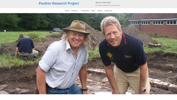 Screenshot of the Poulton Research Project Limited website
