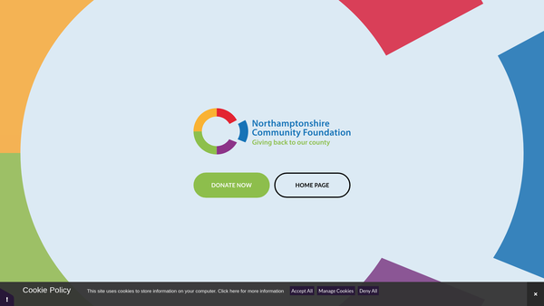 Screenshot of the Northamptonshire Community Foundation website