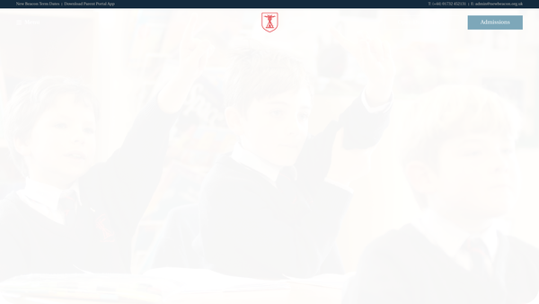 Screenshot of the The New Beacon School Parent Association website