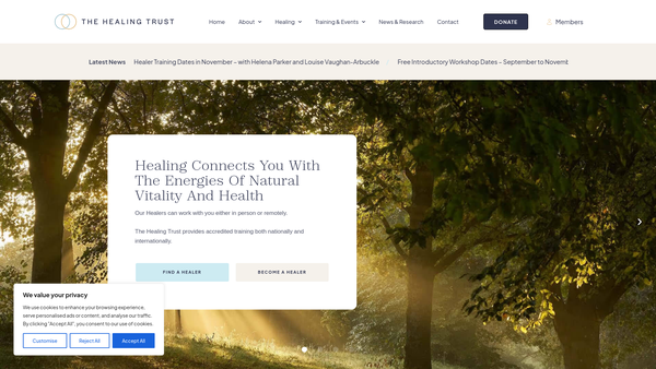 Screenshot of the The Nfsh Charitable Trust Limited website