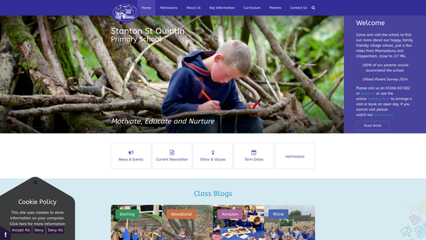 Screenshot of the Friends Of Stanton School website