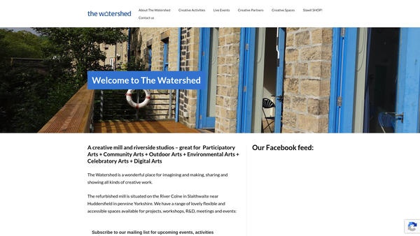 Screenshot of the Watershed Workshops Ltd website