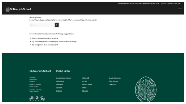 Screenshot of the The Cecil Grant Founder's Trust For St George's School website