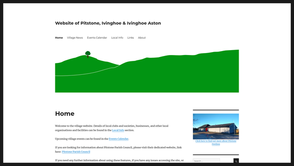 Screenshot of the Pitstone Recreation Ground website