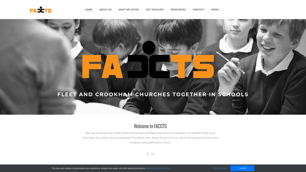 Screenshot of the Fleet And Crookham Churches Together In Schools website