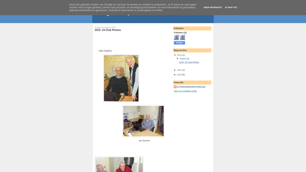 Screenshot of the Ottringham Computer Club website