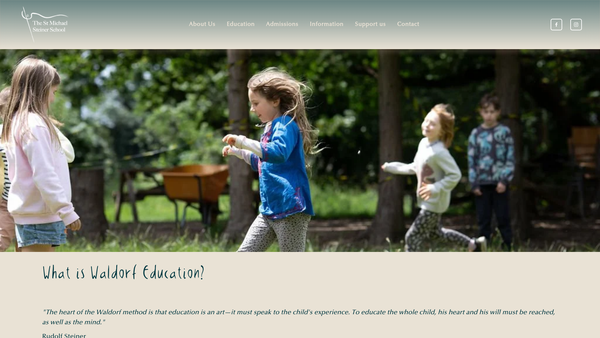 Screenshot of the The St Michael Steiner School Ltd website