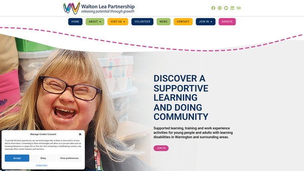 Screenshot of the Walton Lea Partnership Limited website
