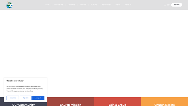 Screenshot of the Christ Paradise Church Trust website
