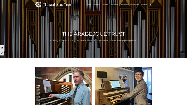 Screenshot of the The Arabesque Trust website