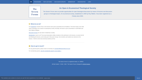 Screenshot of the The Severn Forum website