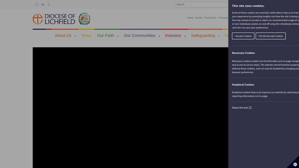 Screenshot of the St Chad's (Lichfield Diocese) website
