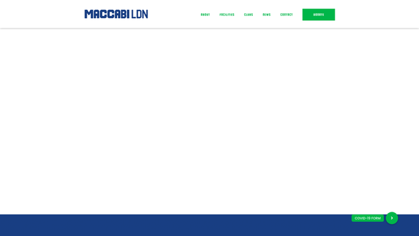 Screenshot of the London Maccabi Recreational Trust website