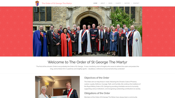 Screenshot of the The Order of St George The Martyr website